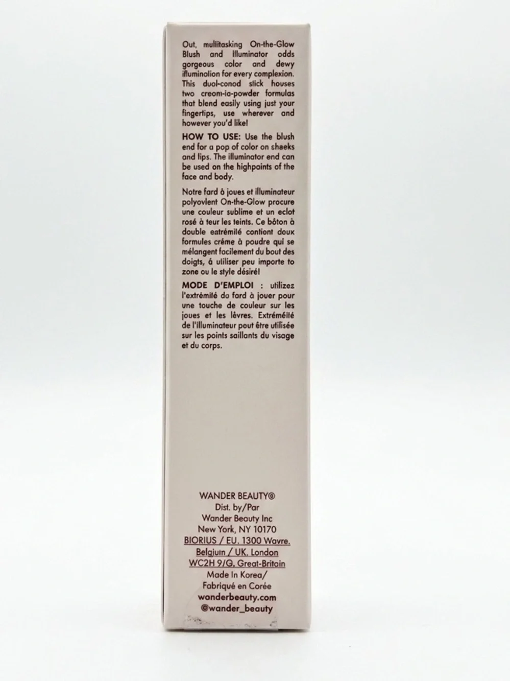 NIB Wander Beauty On-The-Glow Blush & Illuminator - Dusk / Nude Glow